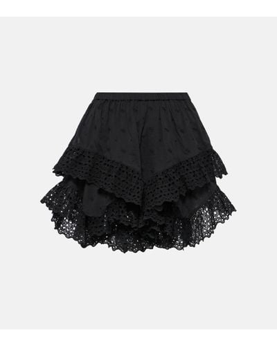 Isabel Marant Mini-jupe Sukira en coton - Noir