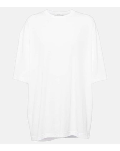 The Row Camiseta oversized de jersey de algodon - Blanco