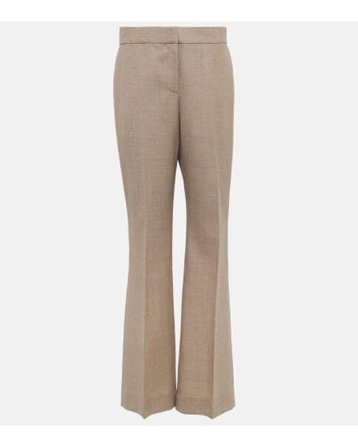 The Row Baer Mid-rise Wool Pants - Natural