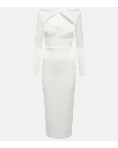 Alex Perry Marden Cut-out Satin-crepe Midi Dress - White