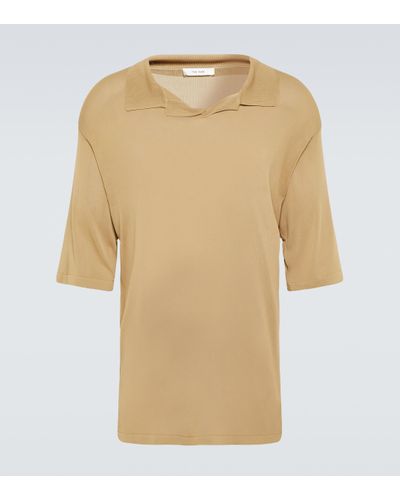 The Row Ken Jersey Polo Shirt - Natural