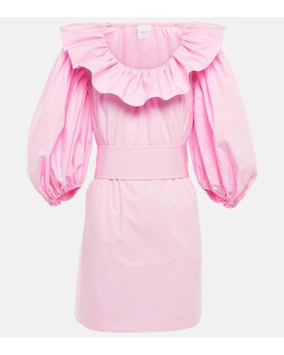 Patou Minikleid aus Baumwolle - Pink