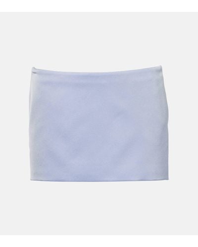Alex Perry Low-rise Satin Crepe Miniskirt - Blue