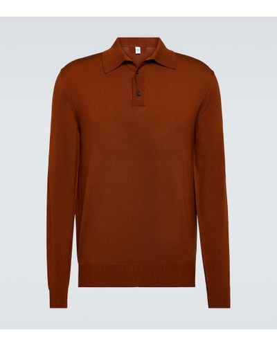 Berluti Leather-trimmed Wool Sweater - Brown