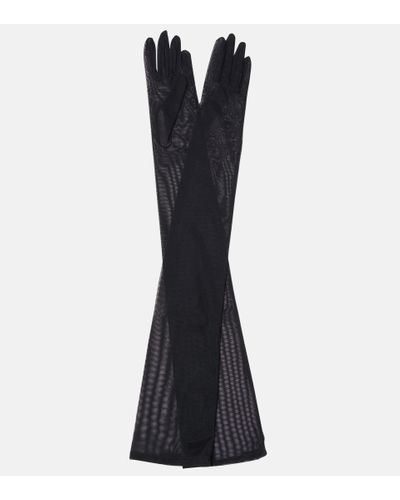 Dolce & Gabbana X Kim Handschuhe aus Tuell - Schwarz