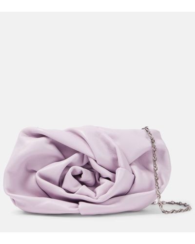 Burberry Clutch Rose in pelle - Viola