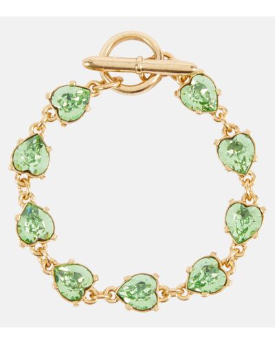 Oscar de la Renta Crystal-embellished Bracelet - Green