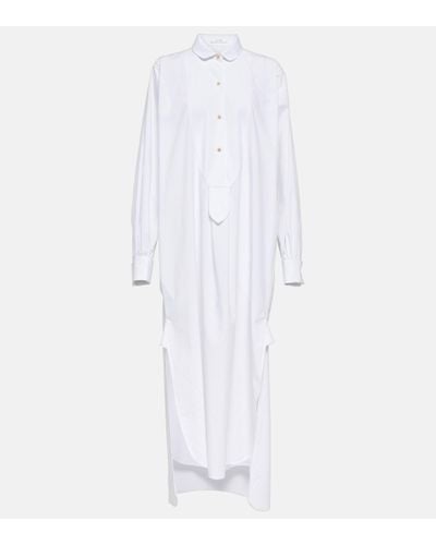 The Row Cosette Cotton Poplin Shirt Dress - White