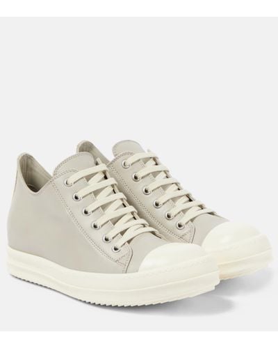 Rick Owens Leather Low-top Sneakers - White
