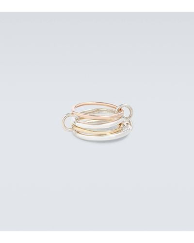 Spinelli Kilcollin Hyacinth Sterling Silver, 18kt Gold, And Rose Gold Ring - White