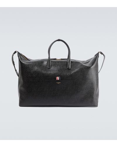 Thom Browne Leather Duffel Bag - Black