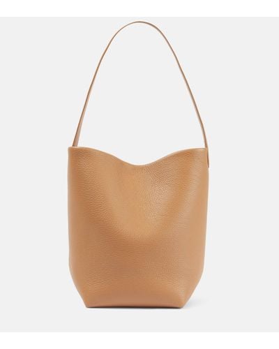 The Row N/s Park Medium Leather Tote Bag - White