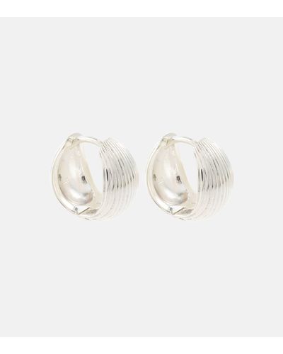Sophie Buhai Reversible Sterling Silver Hoop Earrings - White