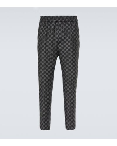 Gucci GG Flannel Wool jogging Pant - Grey