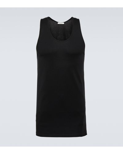 Lemaire Ribbed-knit Cotton Jersey Tank Top - Black