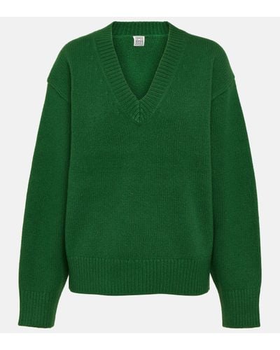 Totême Wool And Cashmere Jumper - Green