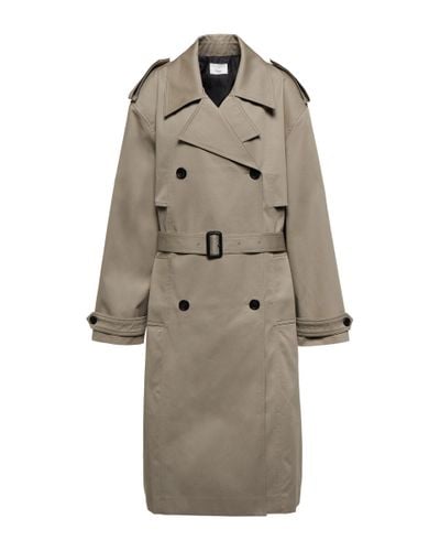 Frankie Shop Eugene Cotton Twill Trench Coat - Natural