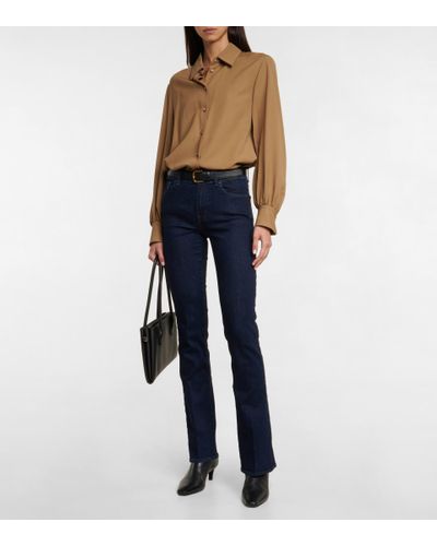 7 For All Mankind Low-Rise Soho Bootcut Jeans - Blau