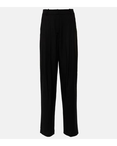 Frankie Shop Pantalon ample Gelso a taille haute - Noir