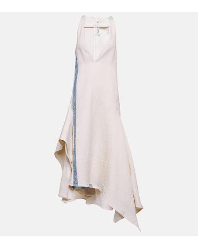 JW Anderson Cotton And Linen Midi Dress - White