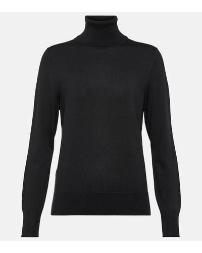 Co. Silk Turtleneck Sweater - Black