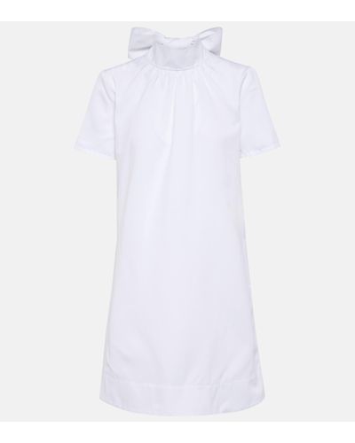 STAUD Ilana Cotton-blend Minidress - White