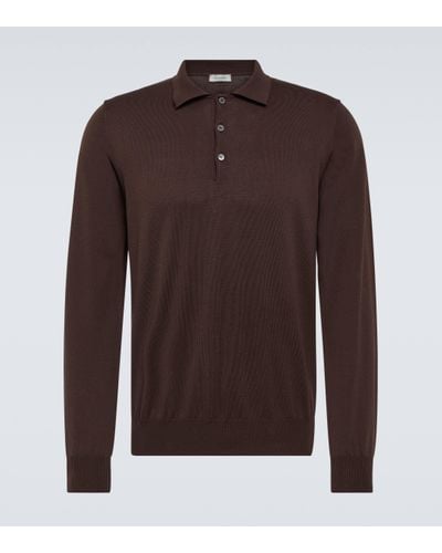 Canali Cotton Pique Polo Shirt - Brown