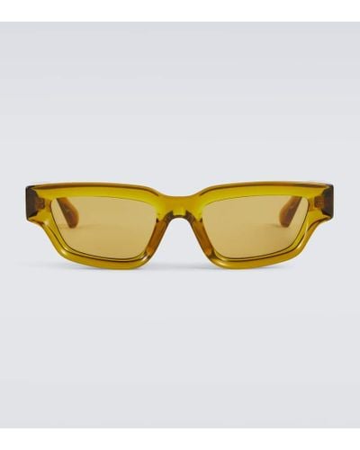 Bottega Veneta Gafas de sol rectangulares - Amarillo