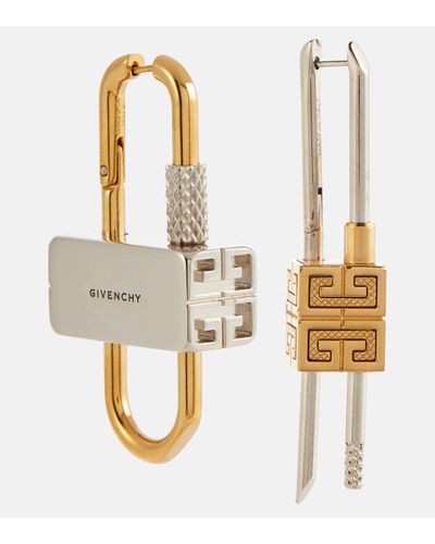 Givenchy Lock Asymmetric Earrings - Metallic