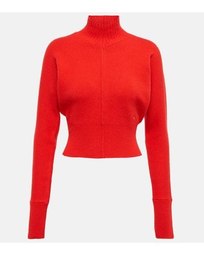 Victoria Beckham Cashmere-blend Turtleneck Sweater - Red