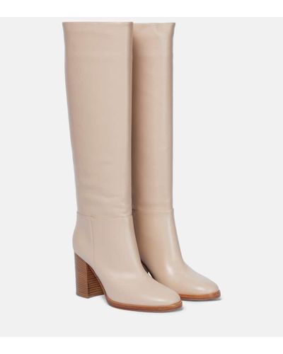 Gianvito Rossi Botas altas Santiago de piel - Neutro