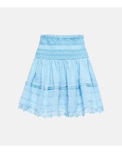 Poupette Galia Cotton Miniskirt - Blue