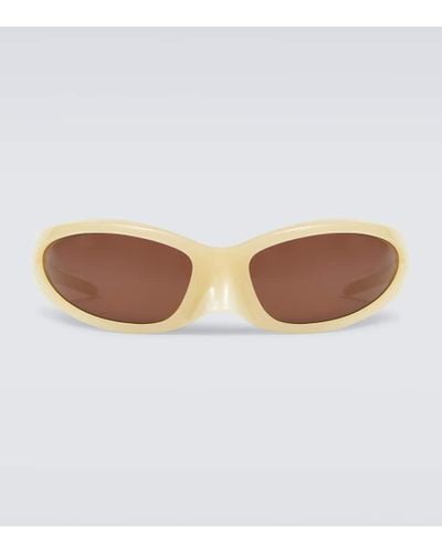 Balenciaga Gafas de sol ovaladas - Marrón