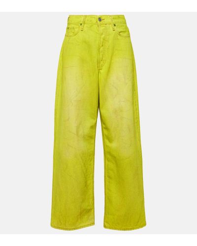 Acne Studios 1981f Low-rise Wide-leg Jeans - Yellow