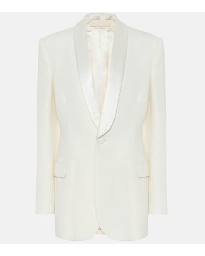 Wardrobe NYC Release 05 - Blazer in lana con raso - Bianco