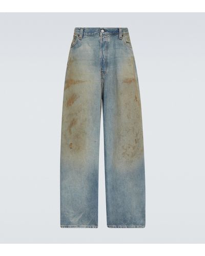 Acne Studios Distressed Oversized Low-rise Jeans - Blue