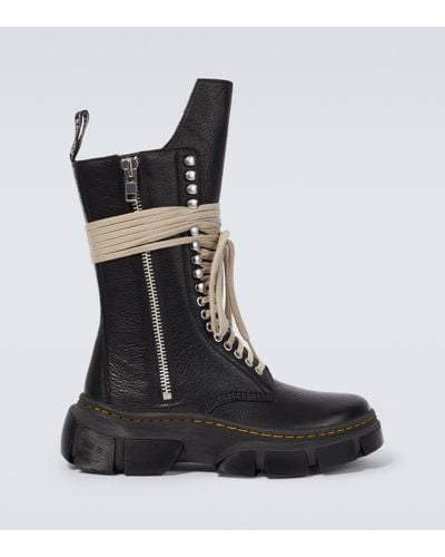 Rick Owens X Dr. Martens 1918 Dmxl Leather Boots - Black