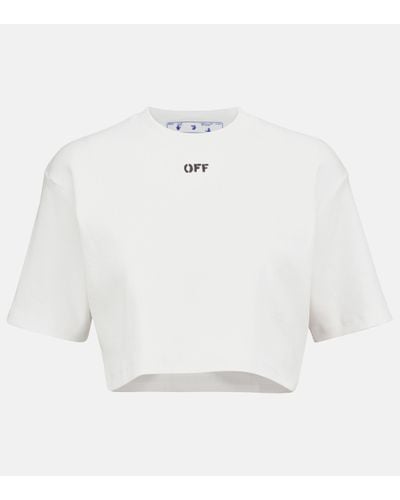 Off-White c/o Virgil Abloh T-shirt en coton melange a logo - Blanc