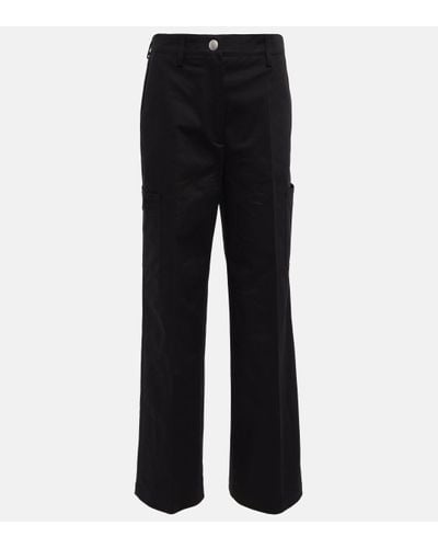 Prada Cotton-blend Gabardine Cargo Trousers - Black