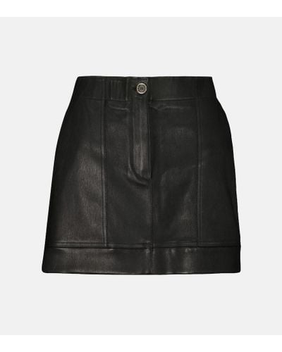 Stouls Minifalda Linette de piel - Negro