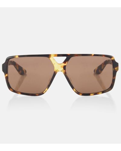 Khaite Square Sunglasses - Brown
