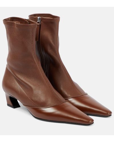 Acne Studios Leather Ankle Boots - Brown