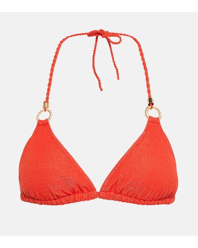 Heidi Klein Morocco Triangle Bikini Top - Red