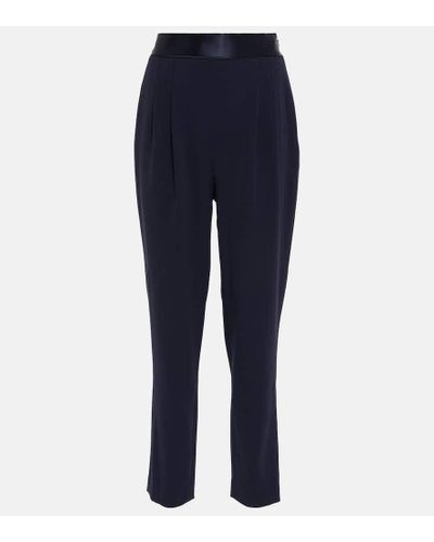 Galvan London Pantalones ajustados de tiro alto - Azul