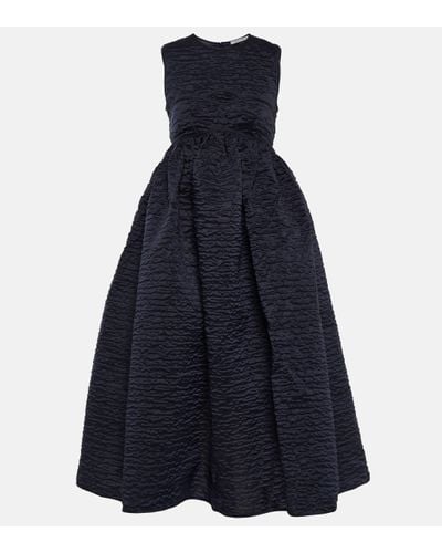 Cecilie Bahnsen Textured Cloque Midi Dress - Blue