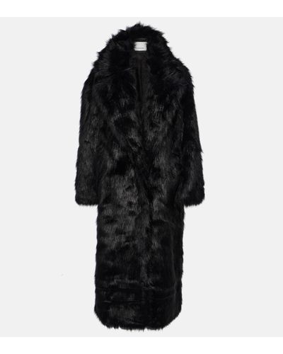 Frankie Shop Joan Faux Fur Coat - Black