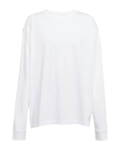 The Row Ciles Long-sleeved Cotton Top - White