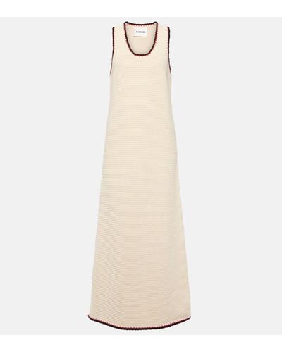 Jil Sander Knit Cotton Maxi Dress - Natural