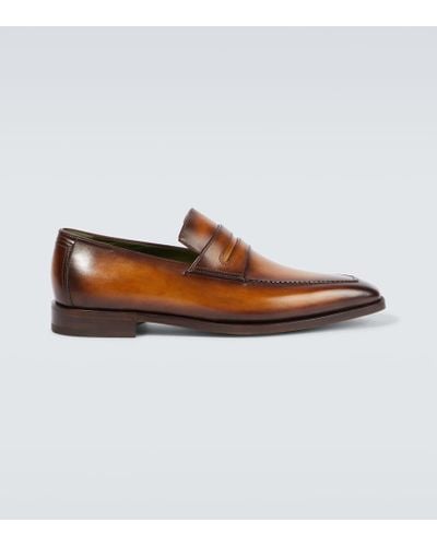 Berluti Andy Demesure Leather Loafers - Brown