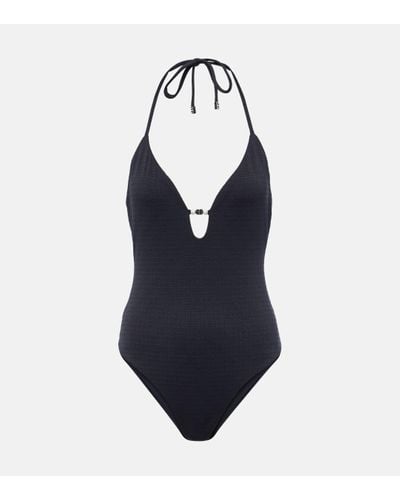 Givenchy 4g Halterneck Swimsuit - Blue